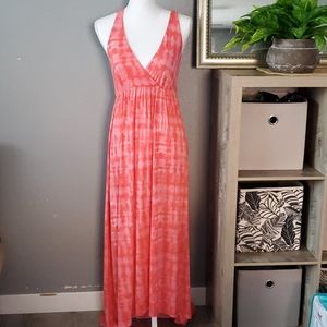 Cynthia Rowley tie-dye high low halter flowy dress